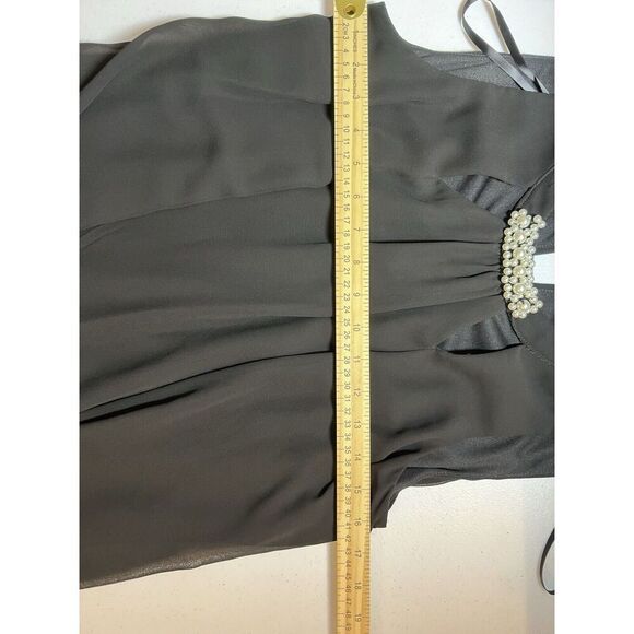 SL Fashions Sleeveless‎ Party Dress Black With Pearl Accents  Size 6 SLNY - Picture 9 of 11